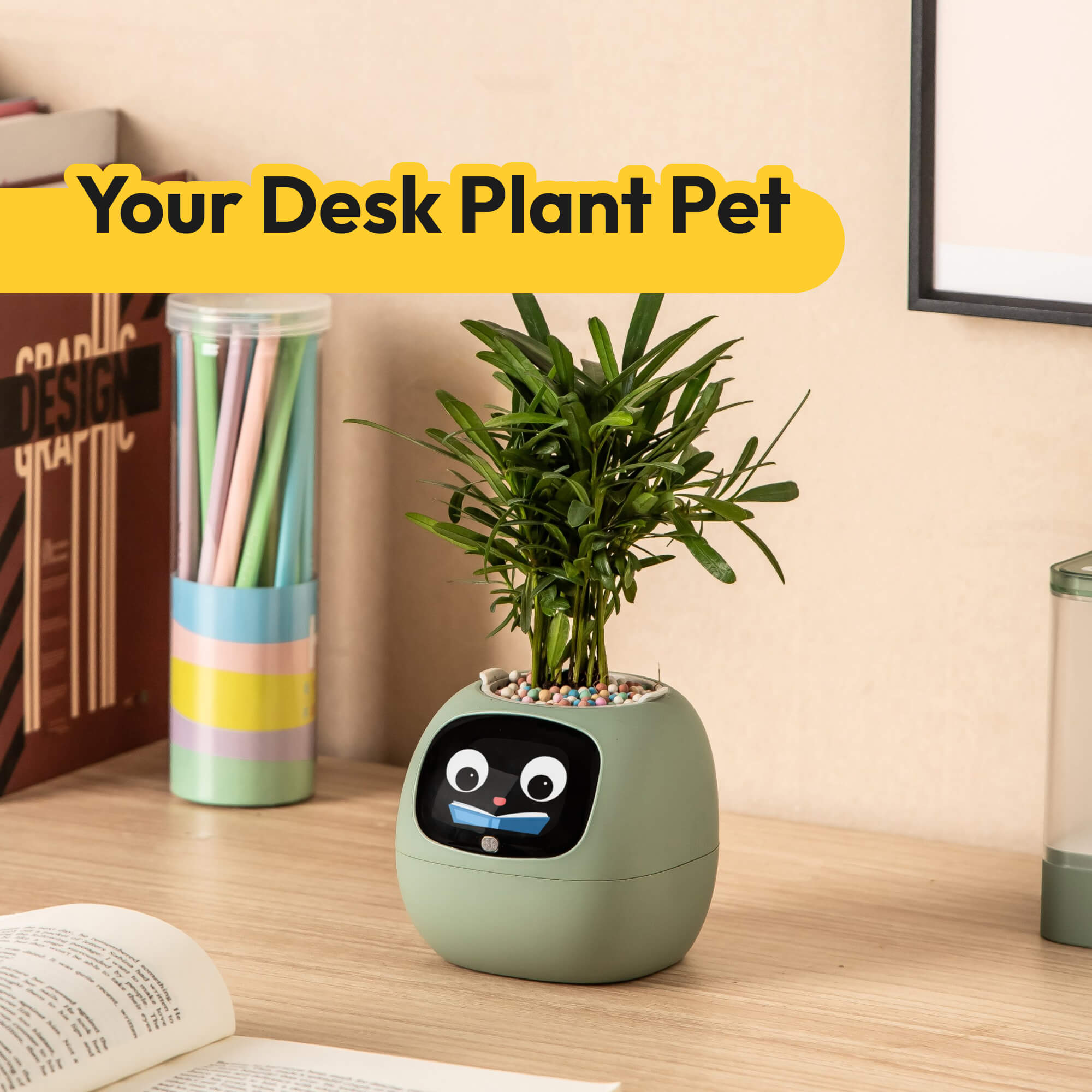 smart plant pots Ivy Gen 2: The Ultimate Desk Buddy & Relaxing Present for Stress Relief