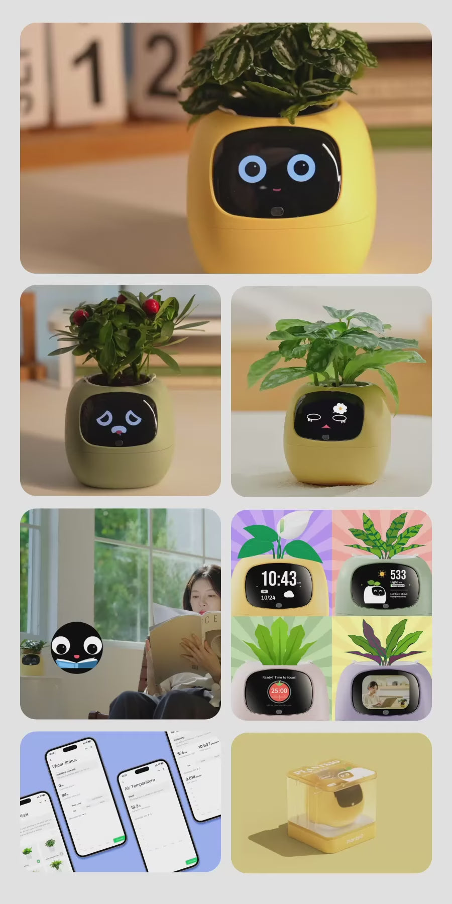 PlantsIO Ivy スマートプランター – 植物が喜ぶインタラクティブプランター